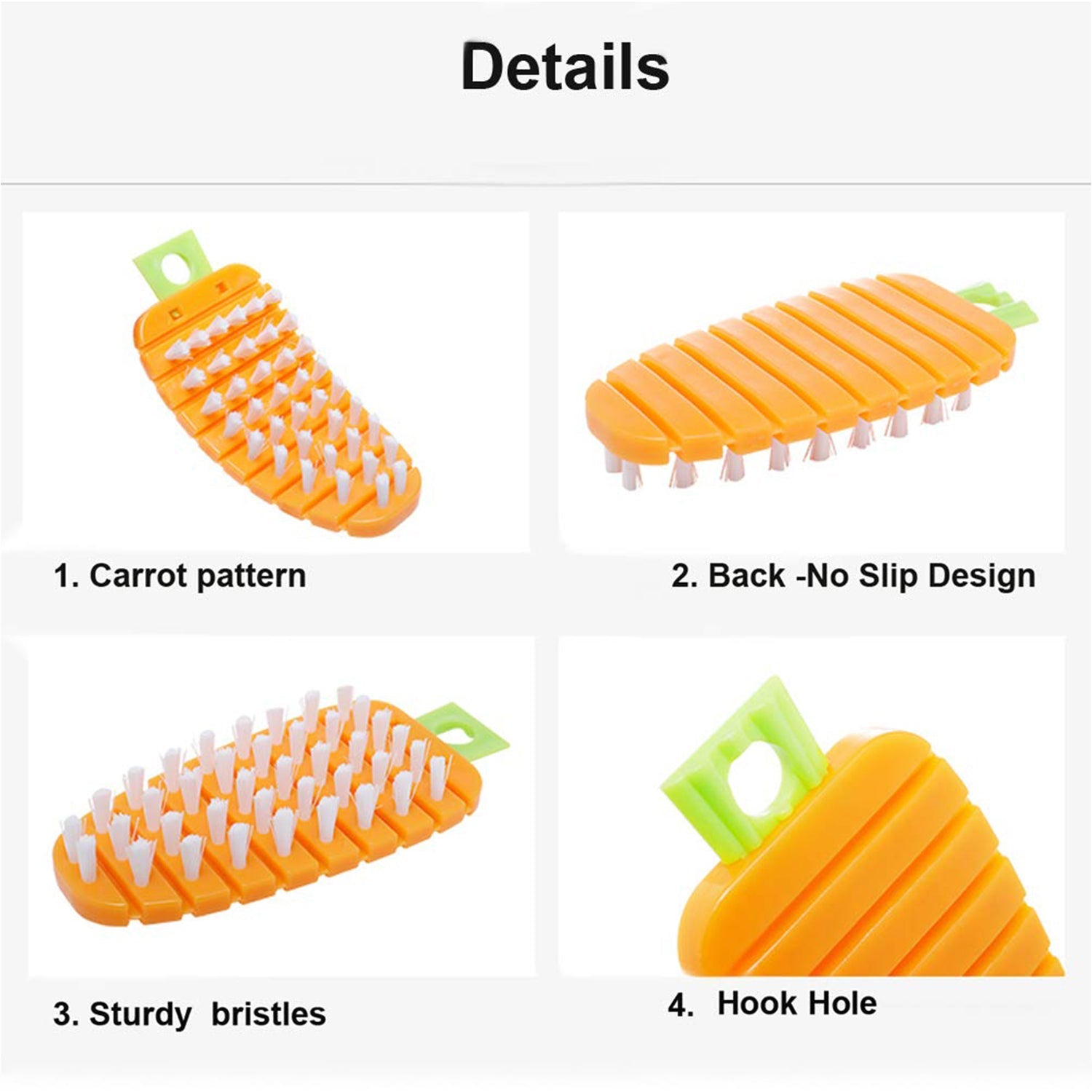 2909 Vegetable Scrubbing Brush, Vegetable Scrubber Non‑Toxic Fruit Brush Carrot Shape Vegetable Brush for Potato for Vegetable DeoDap 2909 Vegetable Scrubbing Brush, Vegetable Scrubber Non‑Toxic Fruit Brush Carrot Shape Vegetable Brush for Potato for Vegetable DeoDap